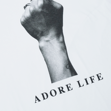 Adore Life T-Shirt (White) - Detail